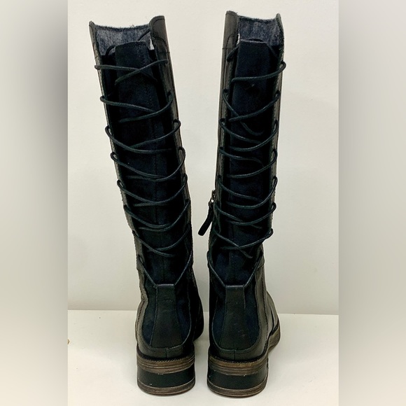 Women’s 7 Caterpillar NESS Black Heliotrope Side Zip Rear Lace Engineer Boots - Picture 15 of 16